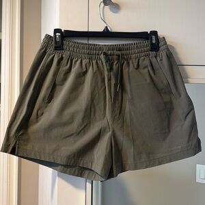 Outdoor voices army green shorts